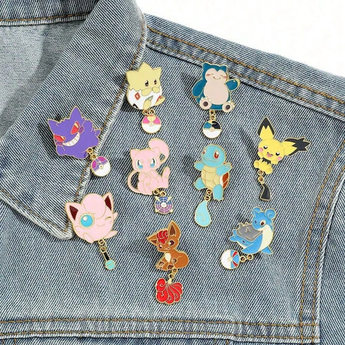Pokémon enamel pin and brooch set