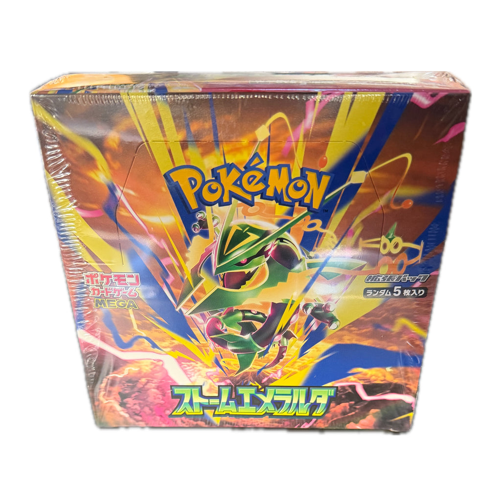 Storm Emerald M6 Japanese Pokémon booster box — sealed, Mega Rayquaza front